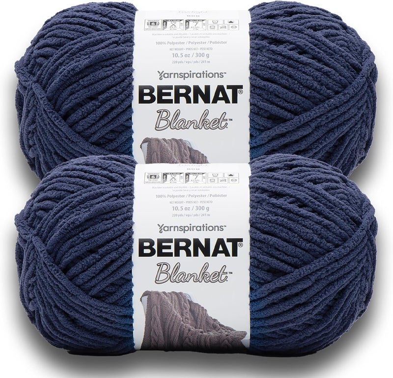 Bernat Blanket BB Twilight Yarn - 2 Pack of 300g/10.5 oz - 100% Polyester - #6 Super Bulky - 220 Yards - Knitting/Crochet - Image 1